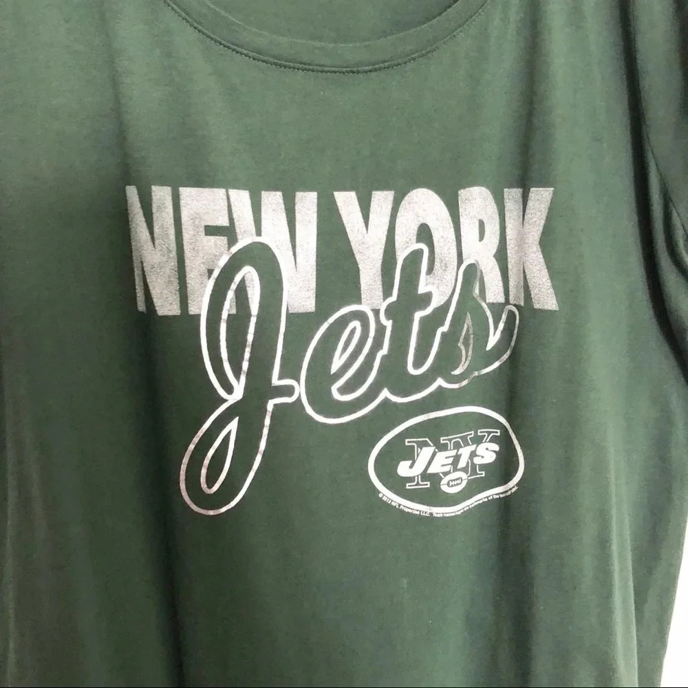 🍁 NFL Team Apparel | Green White Silver Jets Tee - Picture 2 of 4